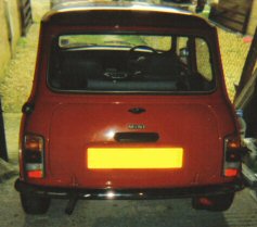 rear of mini painted