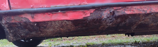 left sill falling to bits